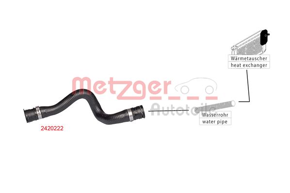 METZGER 2420222 Kühlerschlauch
